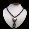 Collar "Corazón Antigüo de Plata" y Lapislazuli