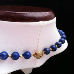 "Lapis lazuli and Gold filled Beads" SET