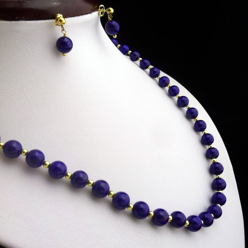 "Lapis lazuli and Gold filled Beads" SET "Lapis lazuli and Gold filled Beads" SET