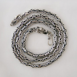 « Ancienne Byzantine » ou « Borobudur »
Chaîne en argent épaisse
  pour homme 5 mm