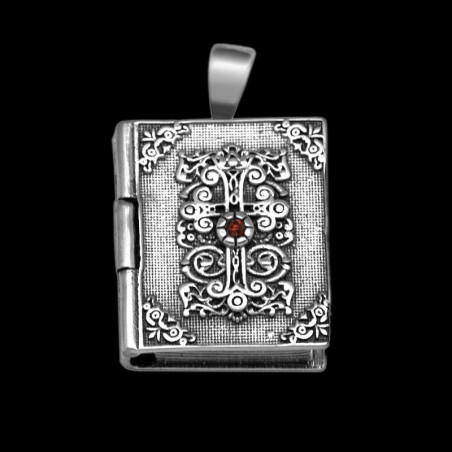 Locket Pendant for men "Sacred Book" Rectangular sterling silver Locket Pendant for men "Sacred Book" Rectangular sterling silver