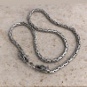 solid silver "Byzantine" or "Borobudur" style chain with an intriguing SQUARE design