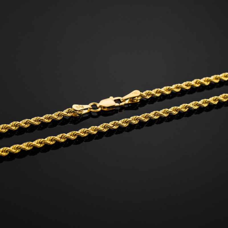 Twisted Rope 18k gold plated 925 Sterling Silver Chain Necklace Twisted Rope 18k gold plated 925 Sterling Silver Chain Necklace