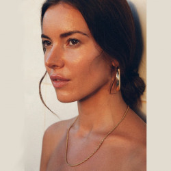 Twisted Rope 18k gold plated 925 Sterling Silver Chain Necklace