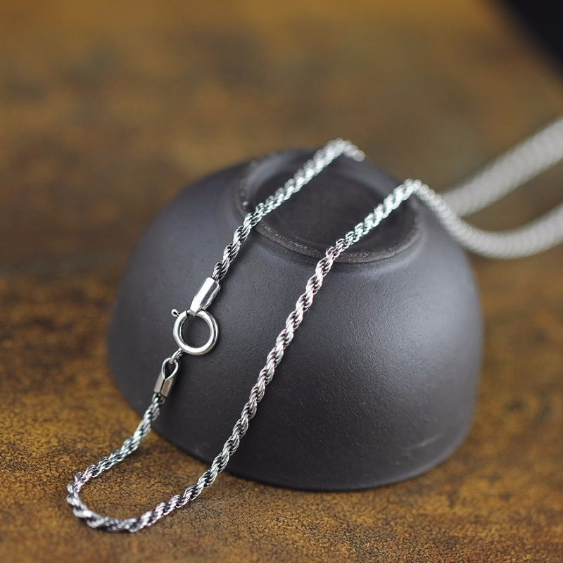 Bracciale in argento dorato catena corda | Gioielli