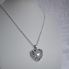 "Princesse Alice" Swarovski pendentif porte-photo en forme de cœur en argent massif 925