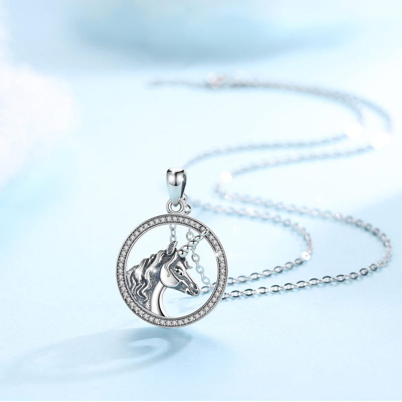 Unendlich U Collana in argento Sterling 925 con ciondolo a forma di I U, idea regalo per la persona amata, Argento sterling, Senza Gemme