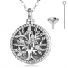 "Árbol de la vida: Lauro" relicario porta cenizas plata sólida