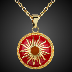 Pendentif Bola de grossesse, L'appeleur d'ange, Clochette des Anges grand "Rayon de Soleil Rouge"