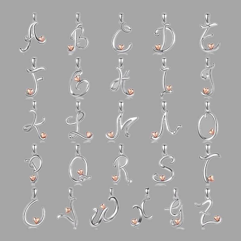 Collana Con Iniziale A Cuore In Argento 925 – Lettera A-Z, Catena 45 Cm, Per Donna E Ragazza, Regalo Personalizzato - 2