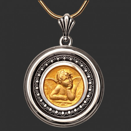 "Ange de Raphaël" pendentif porte-photo Plaqué Or "Ange de Raphaël" pendentif porte-photo Plaqué Or