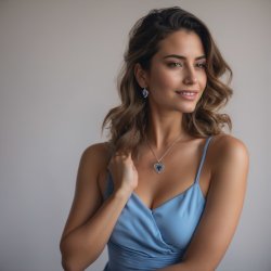 "Fleur de Myosotis" Swarovski médaillon pendentif porte photo argent massif 925