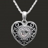 "Princesse Alice" Swarovski pendentif porte-photo en forme de cœur en argent massif 925