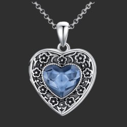Medaglione Portafoto Cuore Con Farfalla In Argento 925 – Collana Regalo Per Donna Con Ciondolo Apribile Per Foto, Amuleto Ricordo