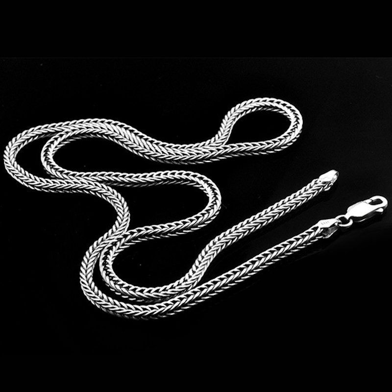 MATERIA By Matthias Wagner Collana Coda Di Volpe In Argento 925 Per Donna - Spessore 3 Mm, Lunghezza 70 Cm, Prodotta In Germania, Con Scatola K83