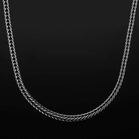Palmier Chaîne oxydé en argent sterling vieilli oxydé 925 Palmier Chaîne oxydé en argent sterling vieilli oxydé 925