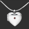 "Petite Amelia" petite medaillon pendentif porte photo argent massif