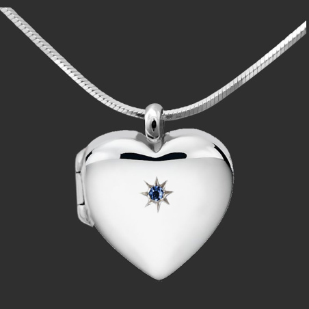 "Petite Amelia" médaillon pendentif porte photo argent massif "Petite Amelia" médaillon pendentif porte photo argent massif