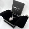 Swarovski Antique Pink Locket pendant Forget-Me-Not Flowers