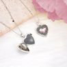 Swarovski Antique Pink Locket pendant Forget-Me-Not Flowers