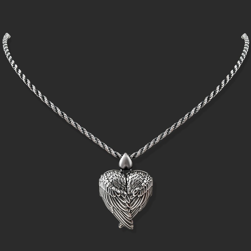 Medaglione Cuore In Argento 925 Con 2 Finestre Per Foto – Catena 45,7 Cm – In Regalo Confezione Regalo – Gioiello Ricordo Per Donna
