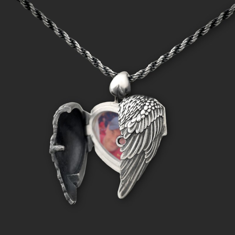 Collana in argento Sterling, con ciondolo a tema amore, speranza e fiducia, con catena da 45,7 cm