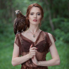 "Alas de arcángel" relicario portafoto en plata corazon