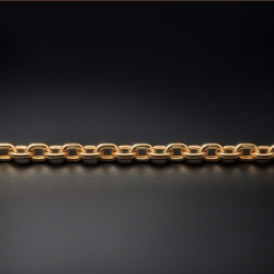 Chaîne maille "Forçat" plaqué or