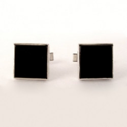 "Square Black Onyx" Cufflinks